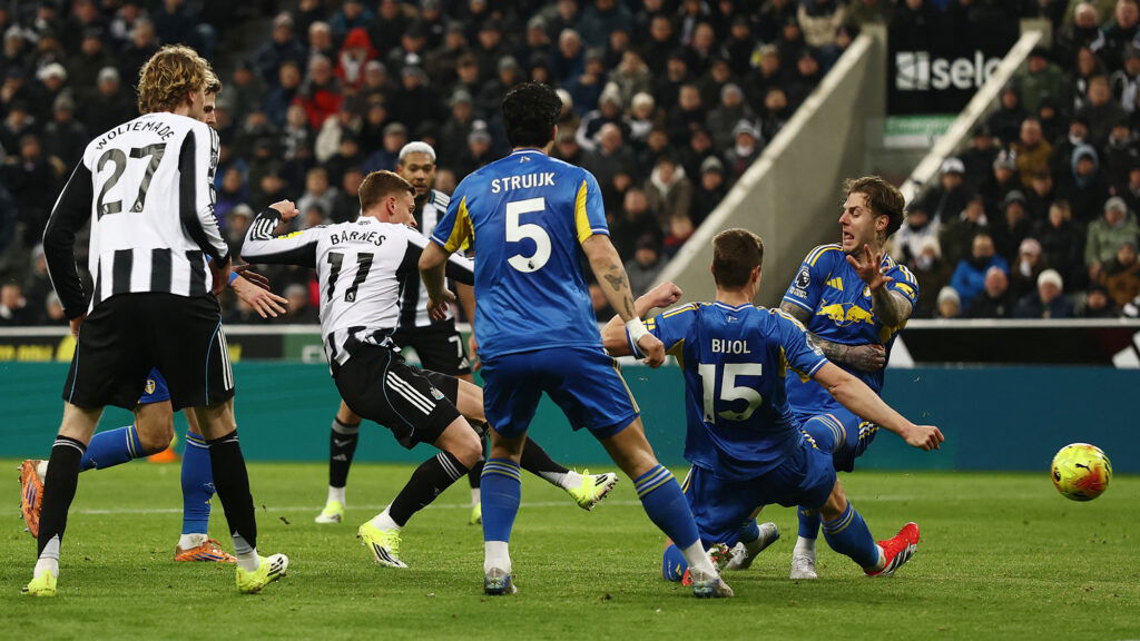 Harvey Barnes Goal Newcastle Leeds