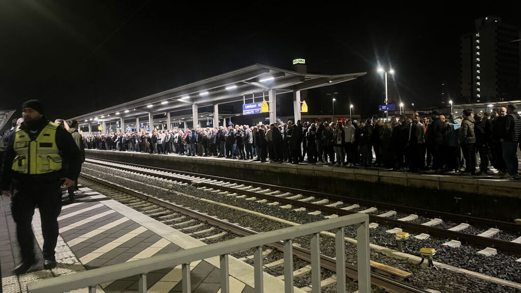 Fans Train Station Bayer Leverkusen