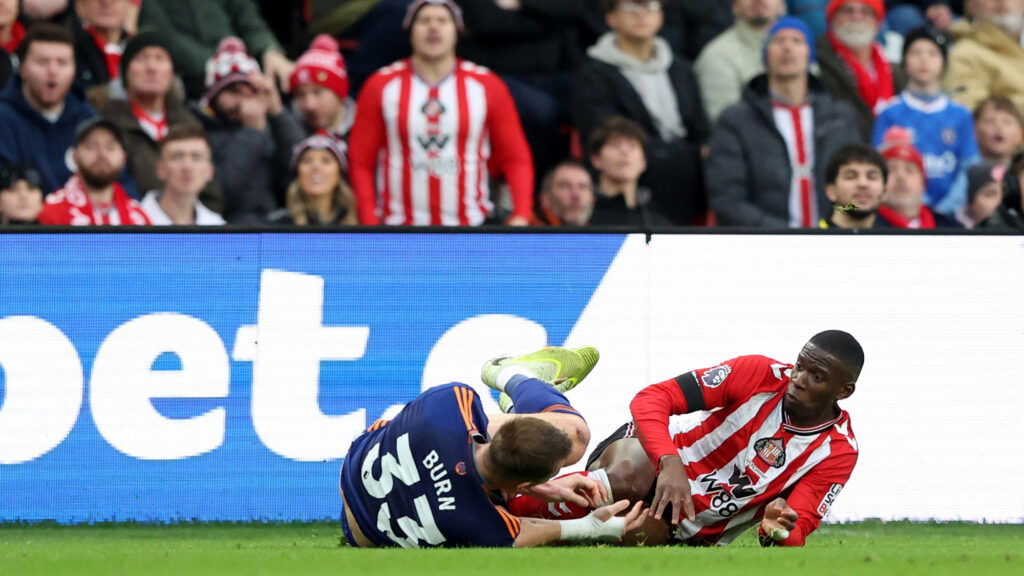 Tackle On Dan Burn Newcastle Nordi Mukiele Sunderland
