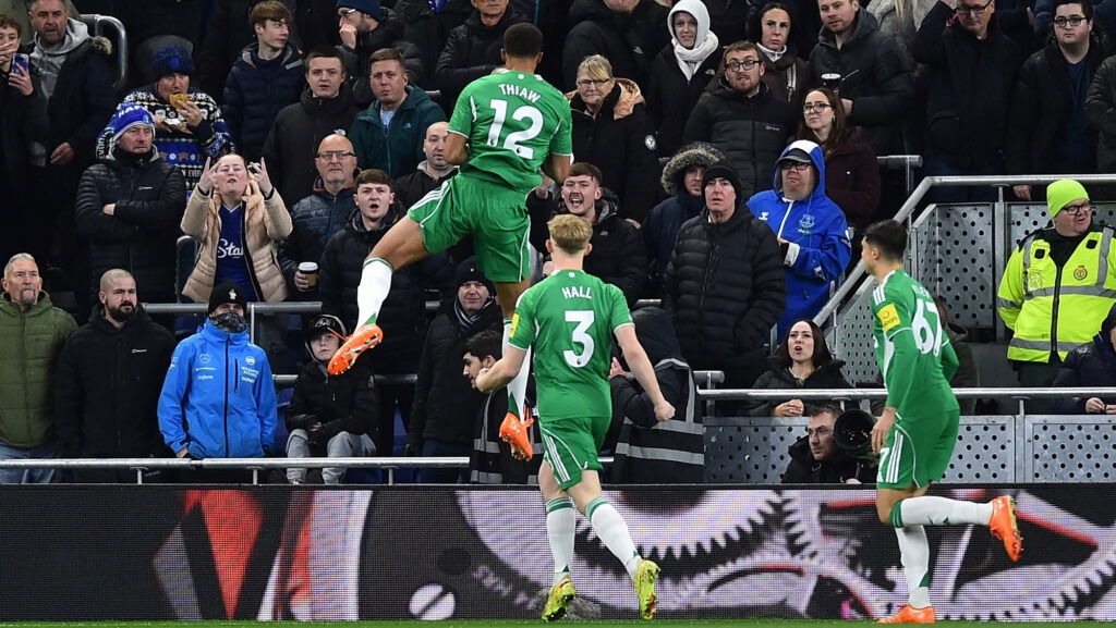 Malick Thiaw Goal Celebration Hall Miley Newcastle